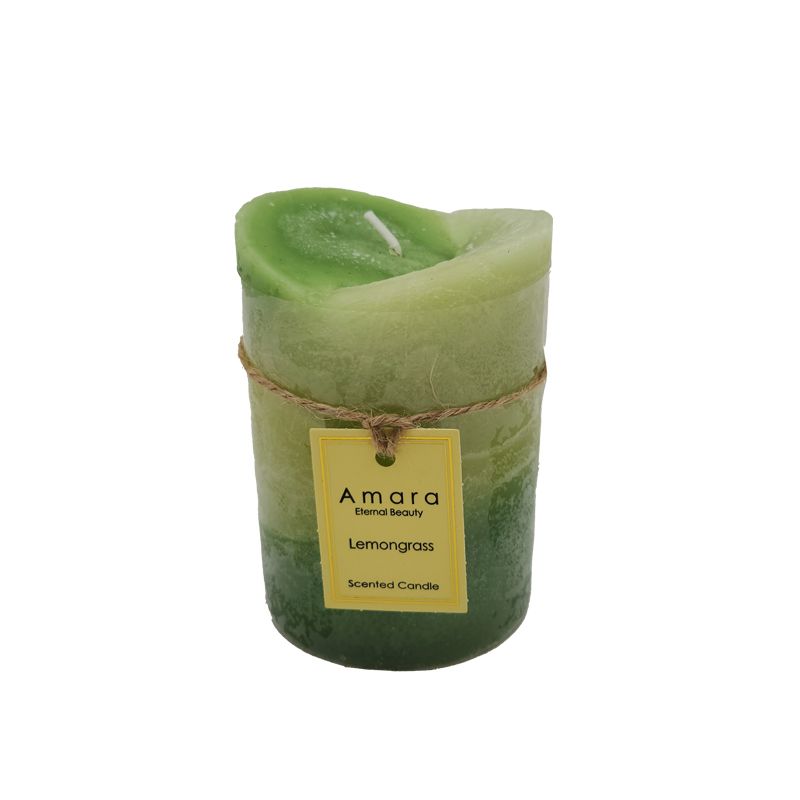 Amara Scented Pillar Candle Lemongrass 7X10Cm