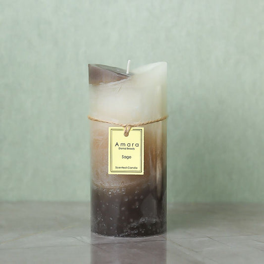 Amara Scented Pillar Candle - Sage