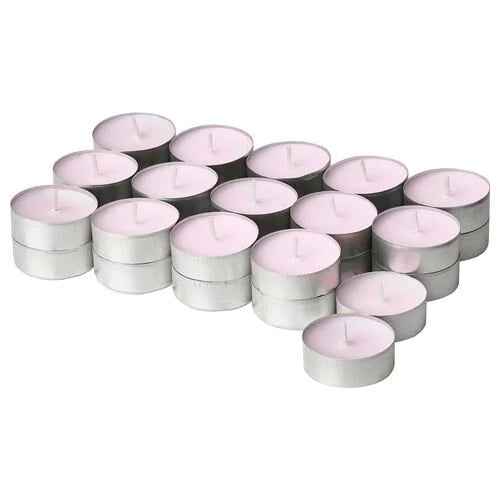 LUGNARE scented tealight, pink, 3.5 hr, jasmine