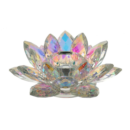 Cheska Lotus Candle Holder, Rainbow