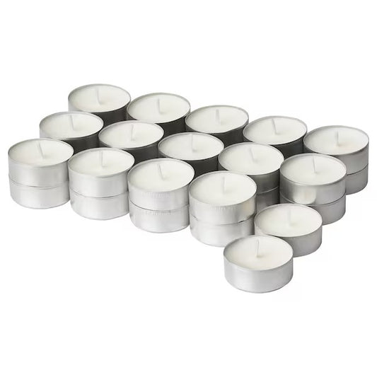 JAMLIK Scented tealight, Vanilla/light beige, 3.5 hr