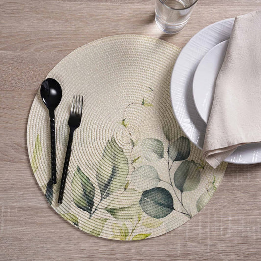 Tropical Set Of 4 Printed Tablecloths 38cm - Green