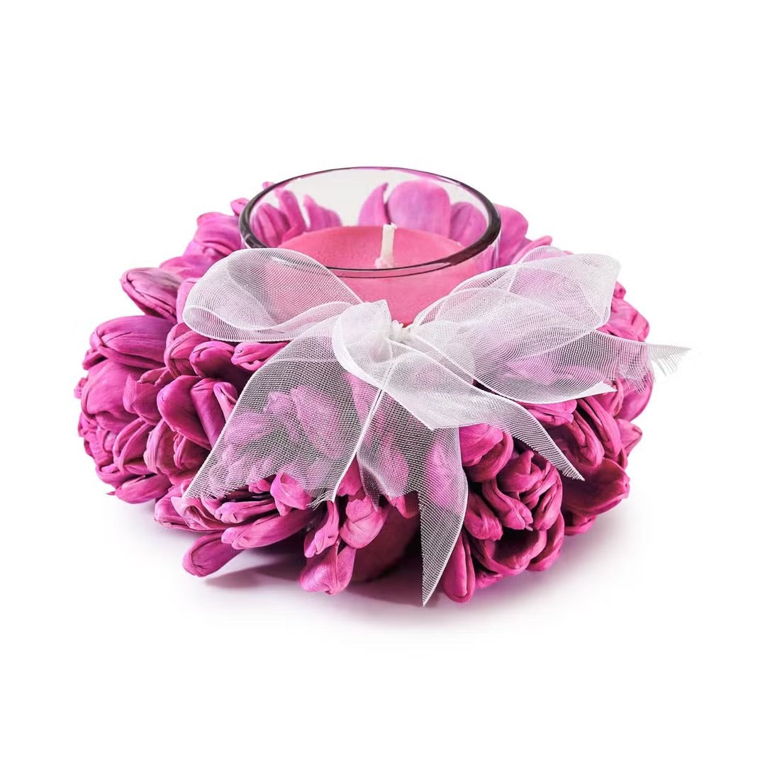 rose water scented votive candle - pink - 4.5hrs